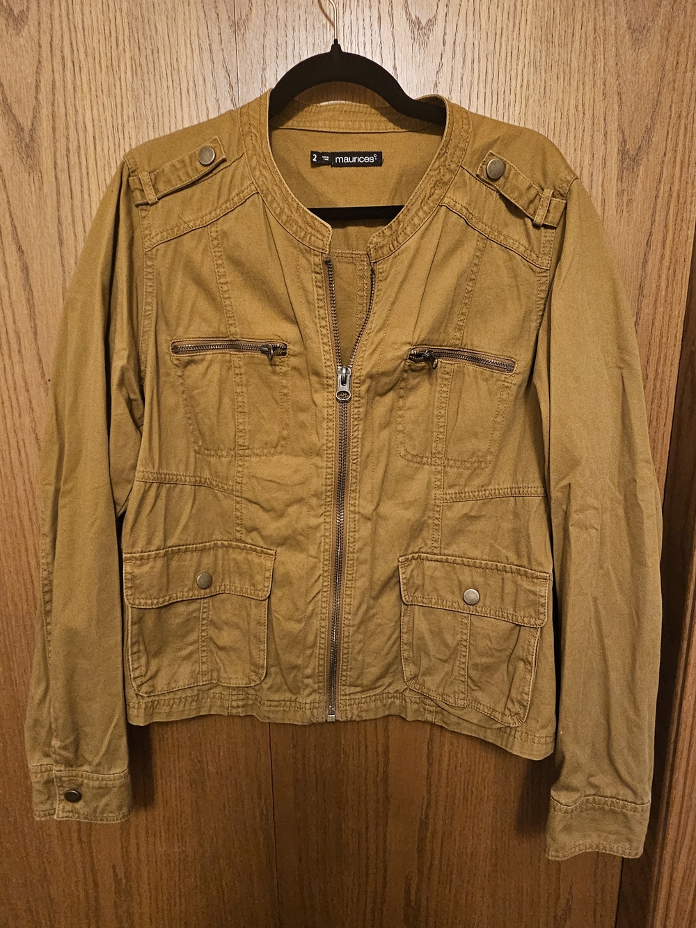 Maurices Mustard Yellow Utility Jean Jacket